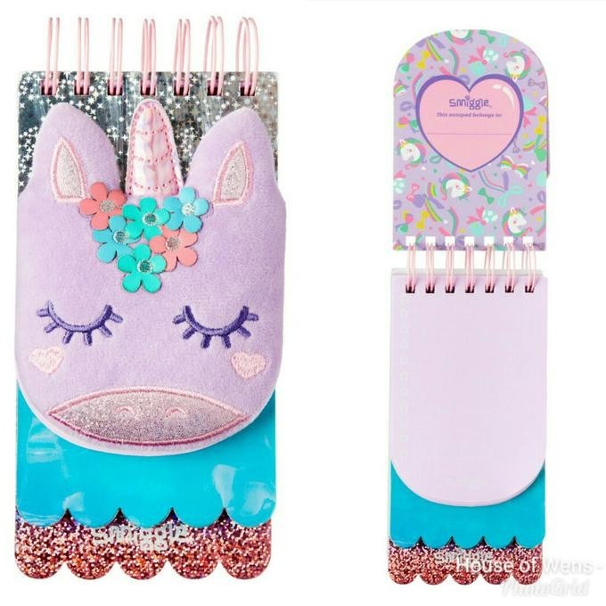 

Trend Smiggle Bestie Plush Unicorn Notepad - Buku Catatan Smiggle Limited Edition