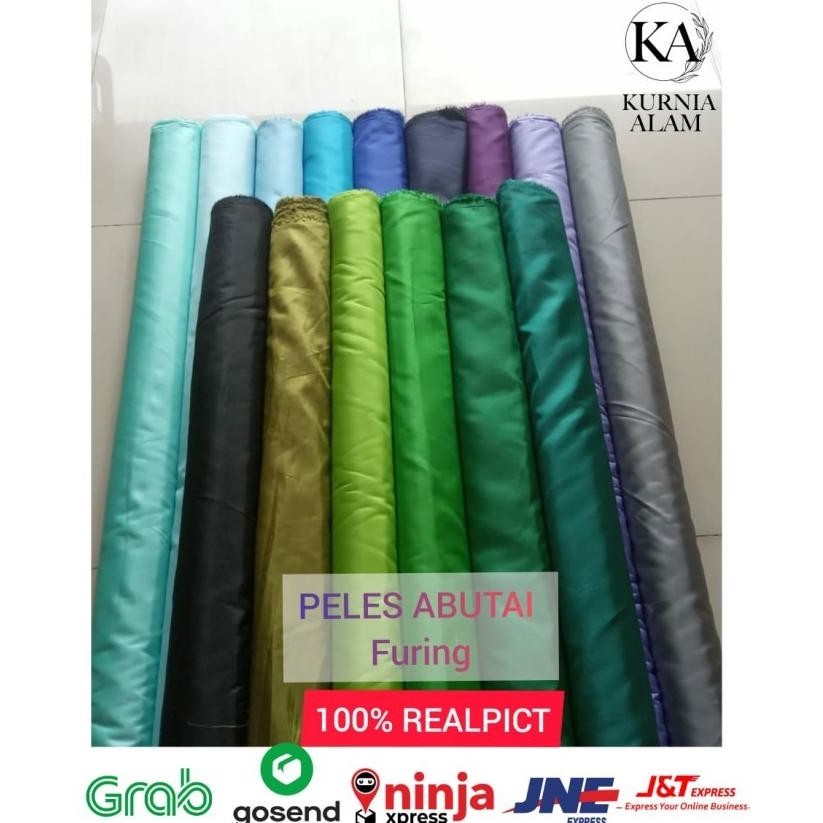 Kain Peles Kahatex Furing Abutai Silk Roll Gulungan Lebar 150Cm Premium | Murah | Baru