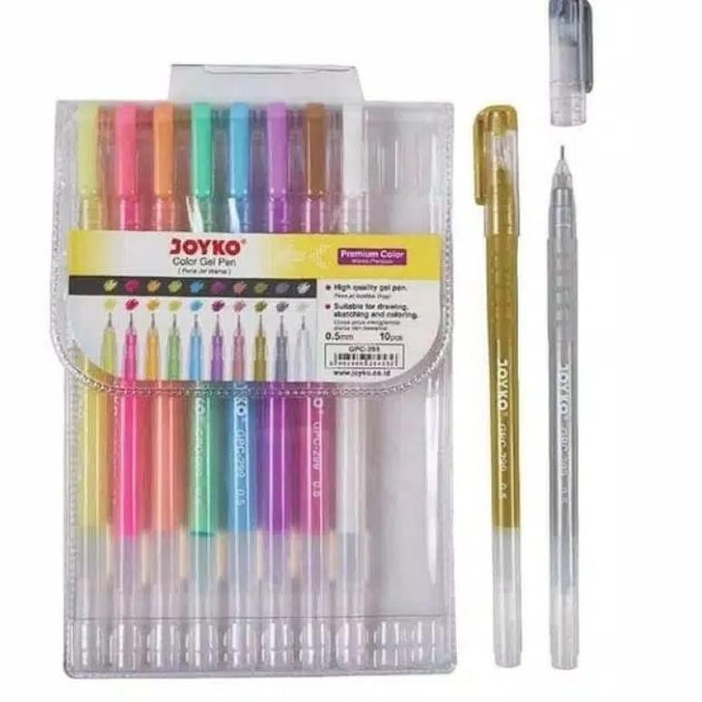 

fgh-56 Color Gel Pen 10 Warna JOYKO GPC-299 Premium Color 0.5m Murah