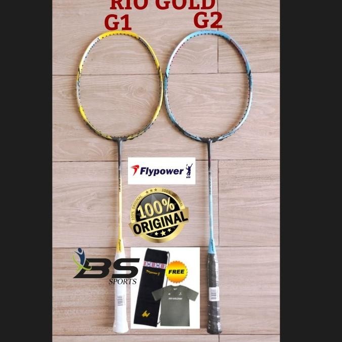 Raket Badminton Flypower Rio Gold G1 Rio Gold G2 Original Premium Berkualitas