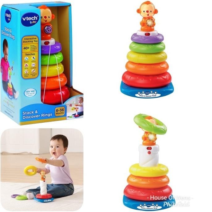 Vtech Stack & Discover Rings - Mainan Edukasi Anak Original Original