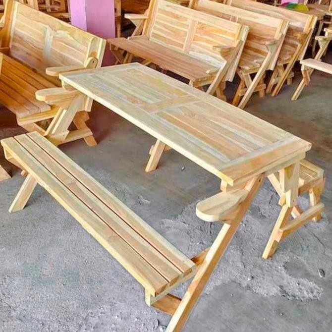 Kursi Meja Lipat Kayu Jati Magic Kursi Taman Kursi Lipat Outdoor