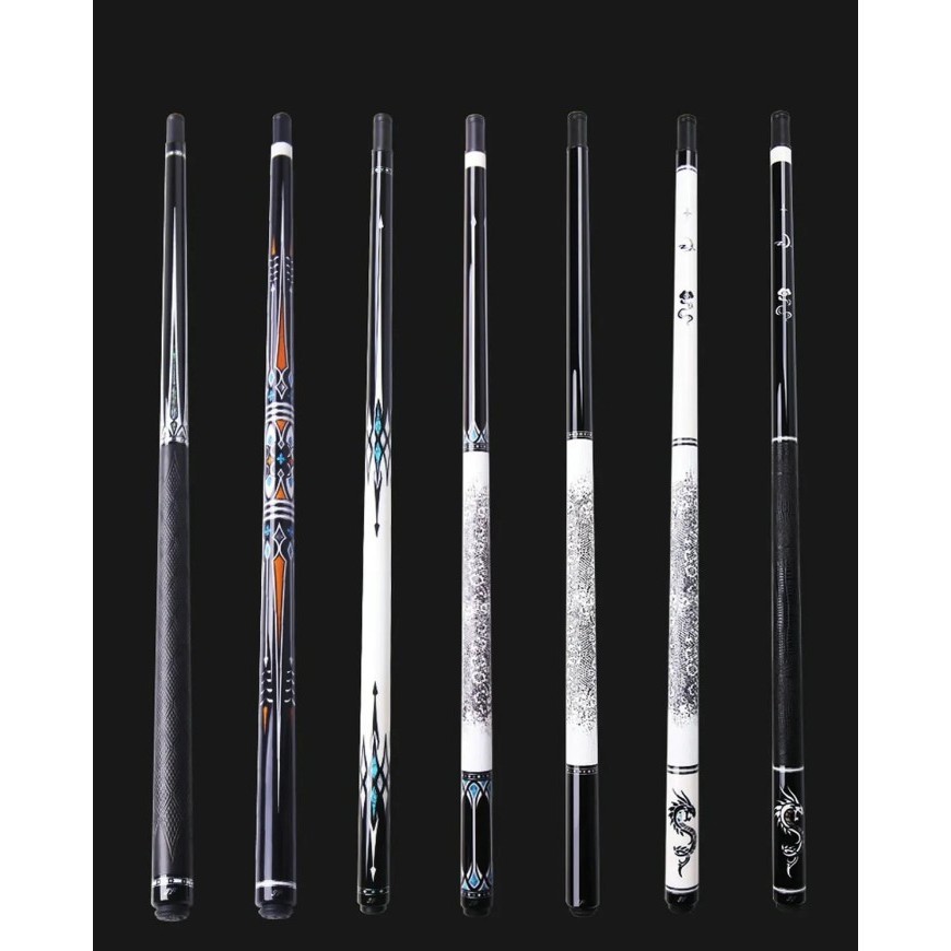 J FLOWERS 58" BLACK TECHNOLOGY CARBON FIBER BILLIARD POOL CUE STI