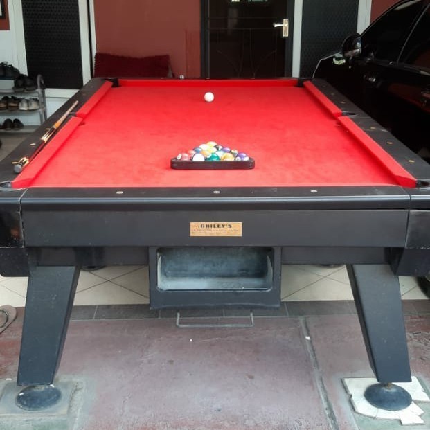 MEJA BILLIARD 9FEET ORILEYS PRO IMPORT 3 PCS SLATE BATU HITAM