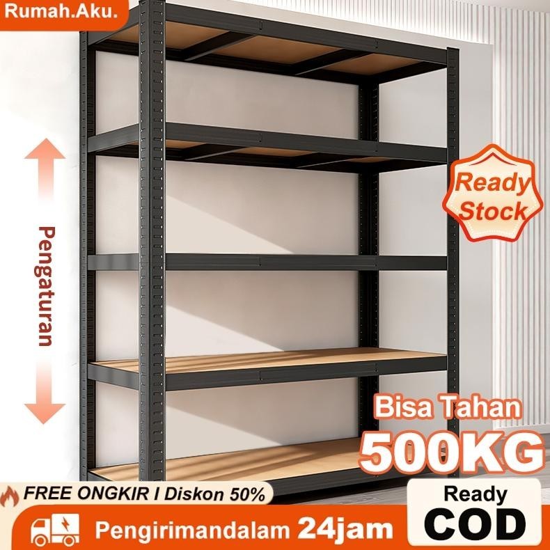Rak Besi Siku 6 Susun Rak Susun Rak Gudang Rak Aquarium Rak Barang Serbaguna 120x50x180CM