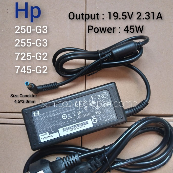 Diskon Adaptor Charger Laptop Hp Original 250-G3 255-G3 725-G2 754-G2 Series