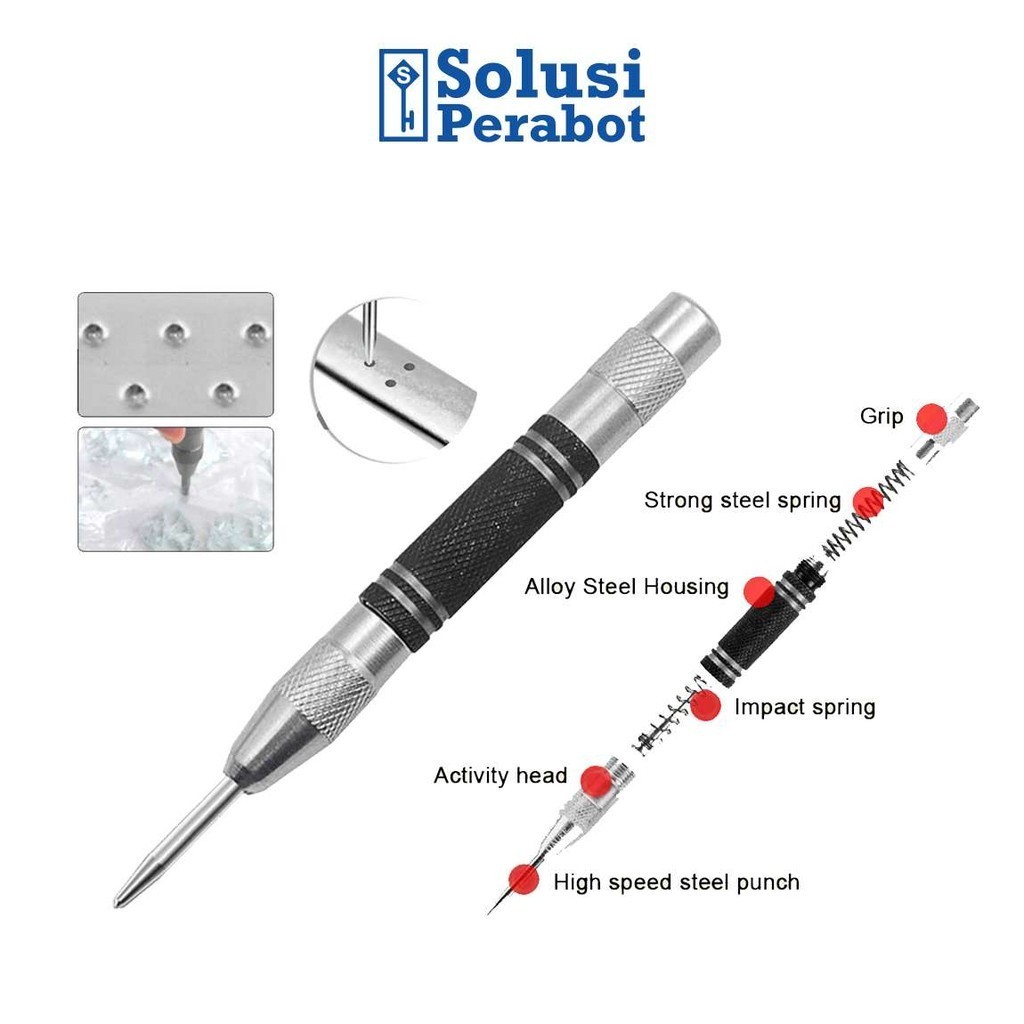 Automatic Center Punch AH25 SP / Penanda Titik Mata Bor Drip Automatic Pin Hammer / Pukulan Tengah /