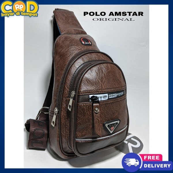 Distro Original Kecil Ransel Murah Tas Selempang Kulit Usb Port Pria Man Tad Slempang Cowok Keren Ts