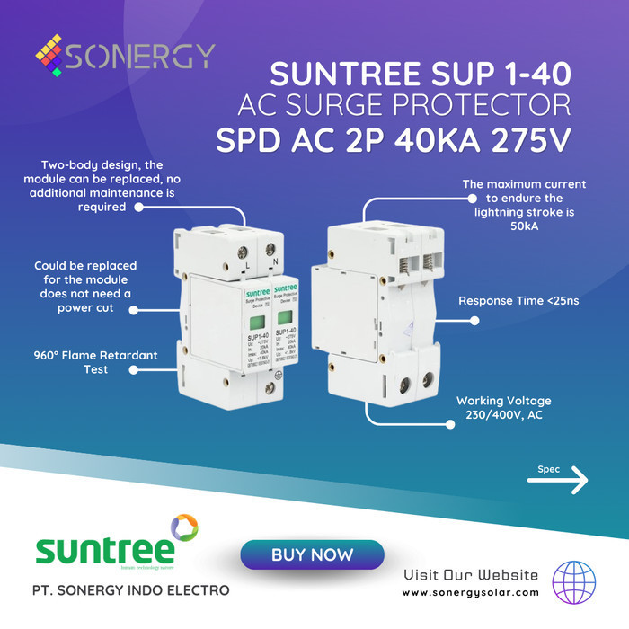 SUNTREE SUP 1-40 SPD AC 2P 40kA 275V