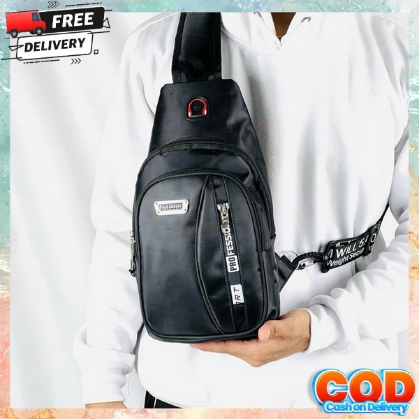 Sling Bag Waterproof Salempang Waistbags Pinggang Cowo Wesbag Murah Tas Selempang Kulit Pria Waisth 