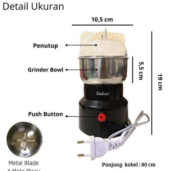 Blender Electric Grinder/Penghalus/Penggiling Kopi Kacang Bumbu Kering Saimadinar37
