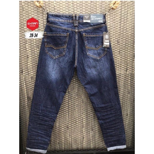 LONGPANTS KOREAN STYLE l JEANS PANJANG REGULAR EXMAN DENIM // CELANA JEANS PRIA EXMAN DENIM