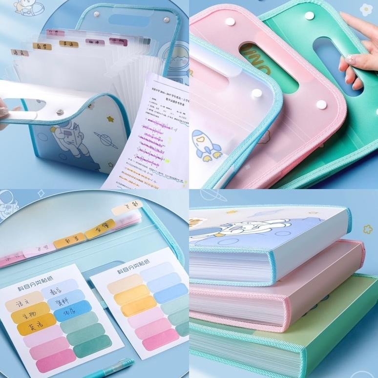 

fs-6 cute multi layer folder map organizer tempat penyimpanan file kertas paper organizer Hemat
