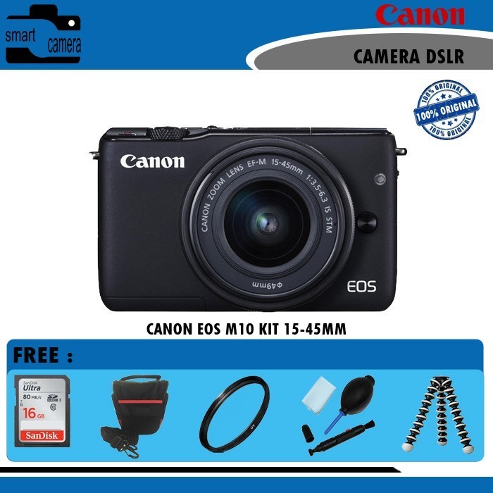 Canon Eos M10 Kit 15-45Mm ( Paketan ) - Kamera Canon M10
