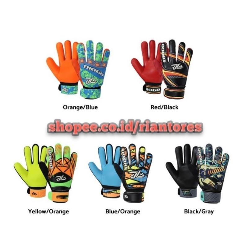 Sarung Tangan Kiper Diogo/Diego Sarung Tangan Kiper Anak Anak Dan Dewasa
