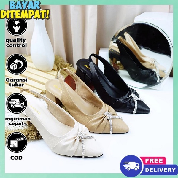 Hight Heels Tertutup Kondangan Haihils Perempuan Terbaru Sandal Hak Tinggi Sandl Heals High Heels Pe