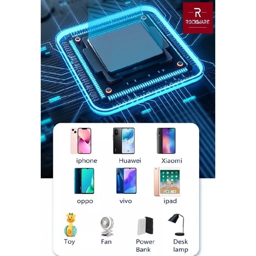 Rockware 830 - 30-Port Usb Wall Smart Charging Station 160W Max