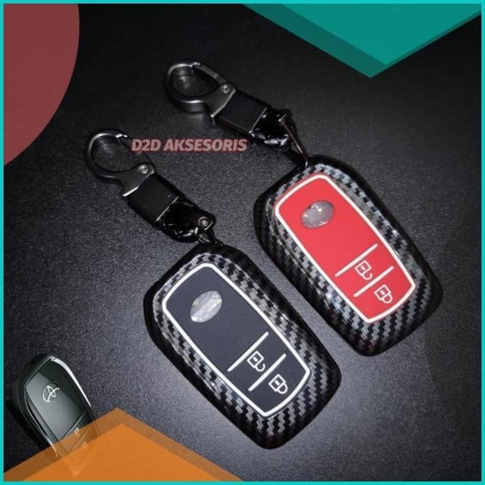 gantungan kunci case carbon remote keyless mobil innova zenix venturer
