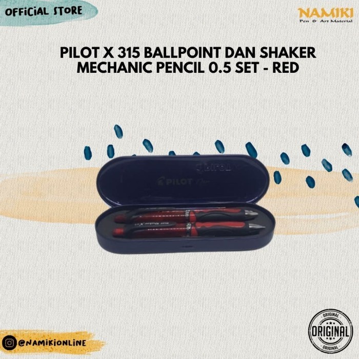 

Pilot X 315 Ballpoint dan Shaker Mechanic Pencil 0.5 Set - Red
