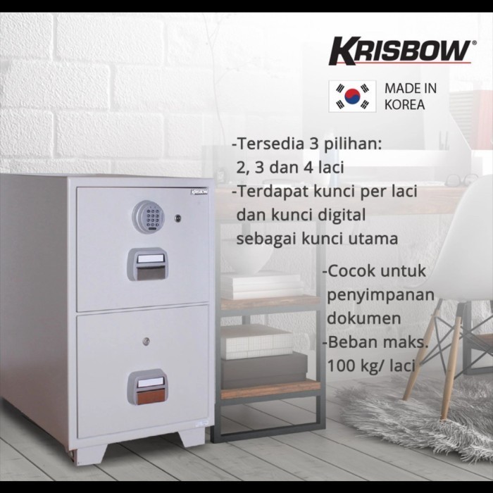 Krisbow Brankas Tahan Api 2 Tingkat