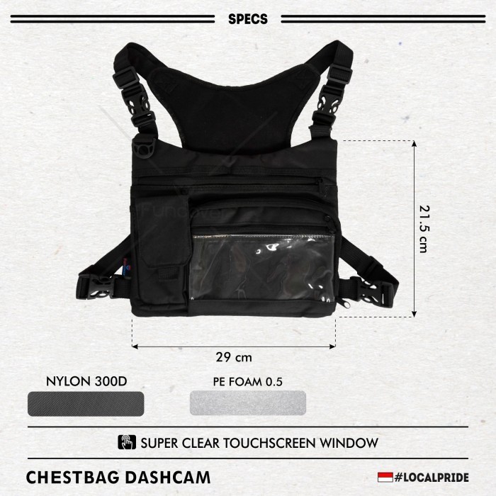 Chestbag Tas Dada Tactical Record Candid Camera Gadget Motor Funcover