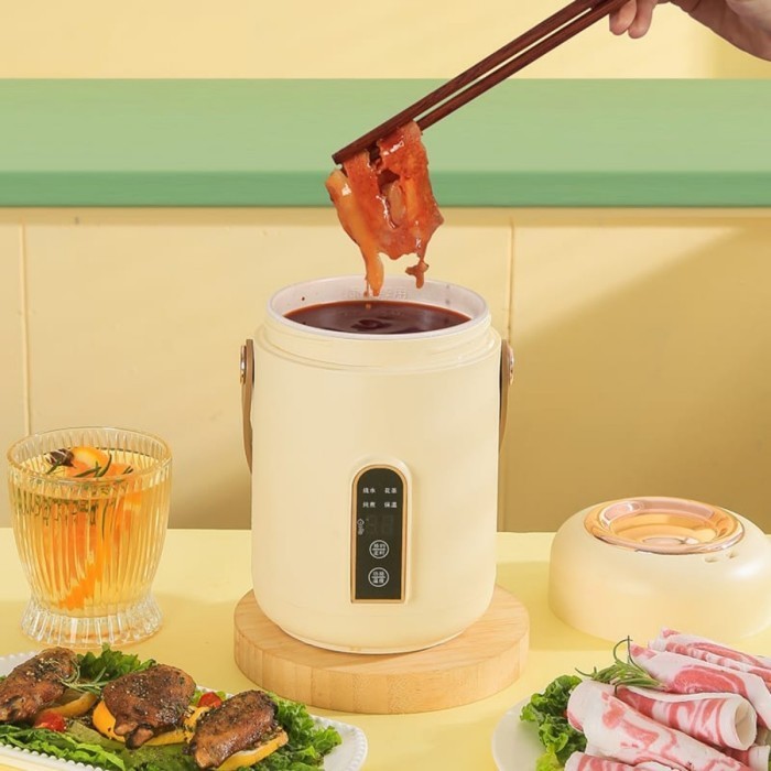 Panci Slow Cooker Mini Serbaguna/Slow Pot Mini 900Ml Bisa Untuk Mpasi