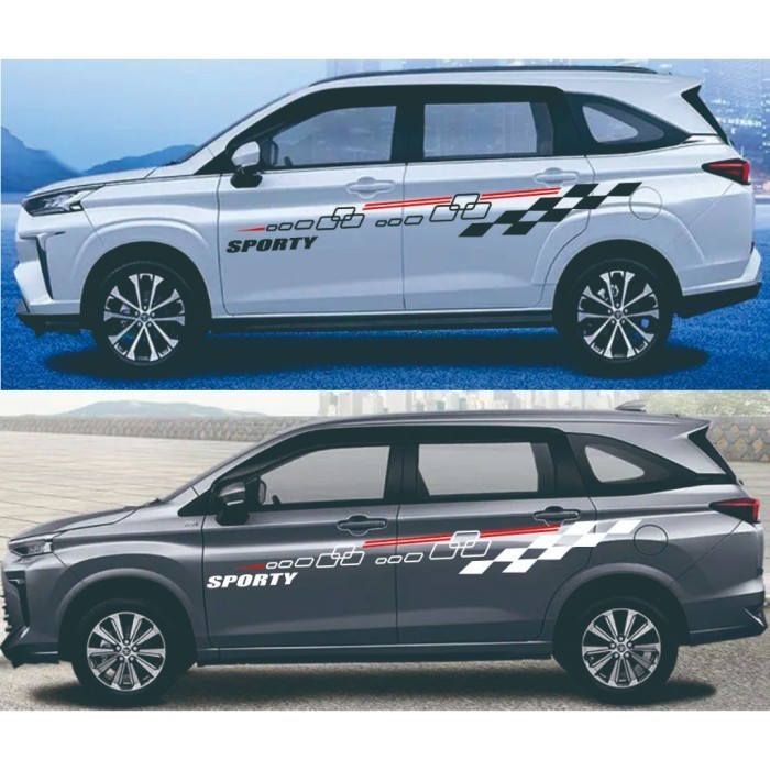 Md Stiker Mobil Avanza Veloz 2022 Putih Keren Lis Variasi Aksesoris