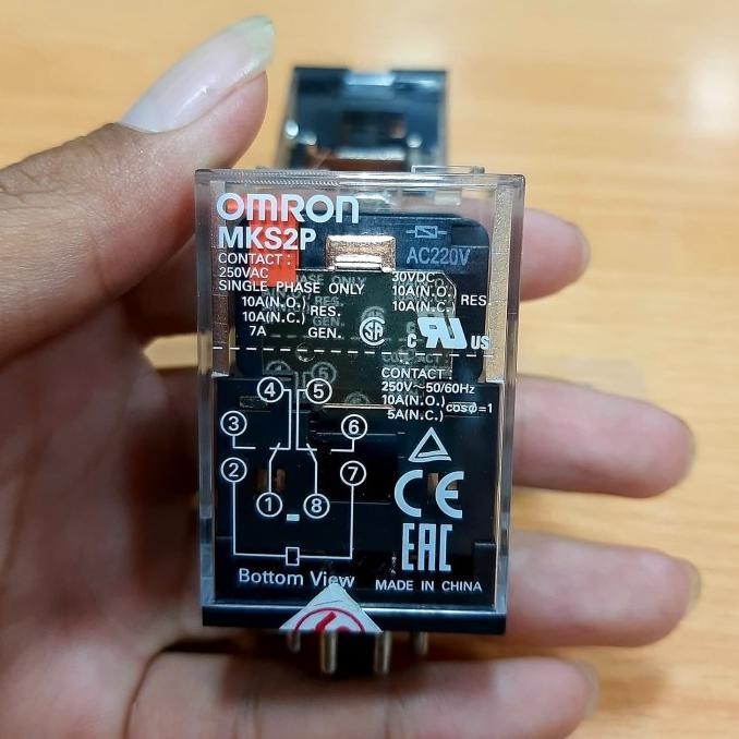 Relay Omron Mks2P 12V 12 Volt Dc Vdc Original 8 Pin