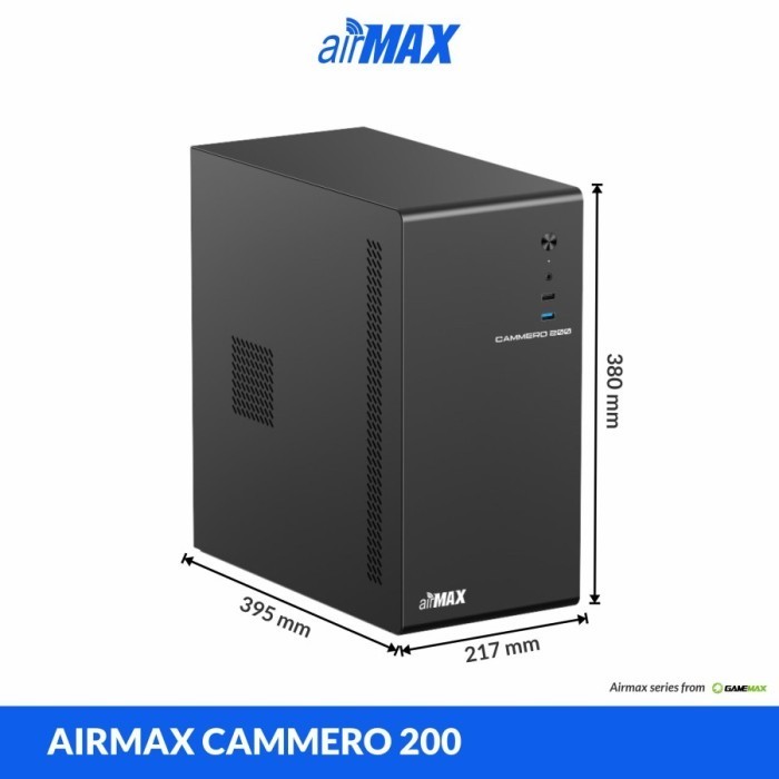 Casing Komputer Gamemax Airmax Cammero 200 M-Atx Include Psu 500W
