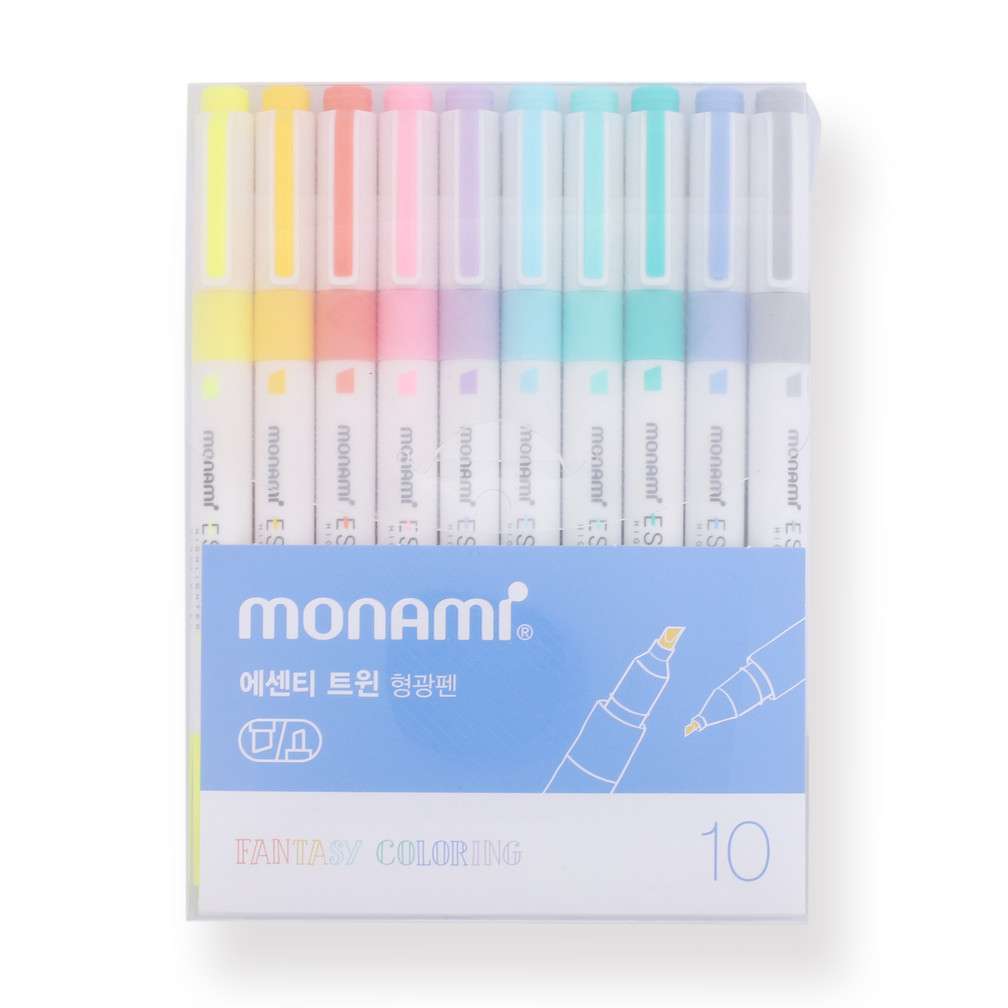 

MONAMI Highlighter Essenti Twin Set - 10 colors/Fantasy Coloring