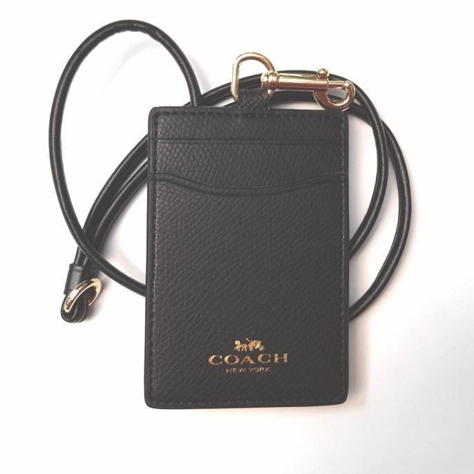 

Name Tag Holder Lanyard Gantungan ID Card Full Black BS01