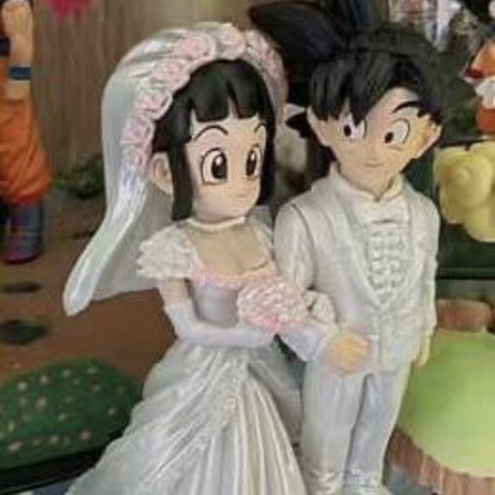 action figure dragon ball goku dan chi chi wedding