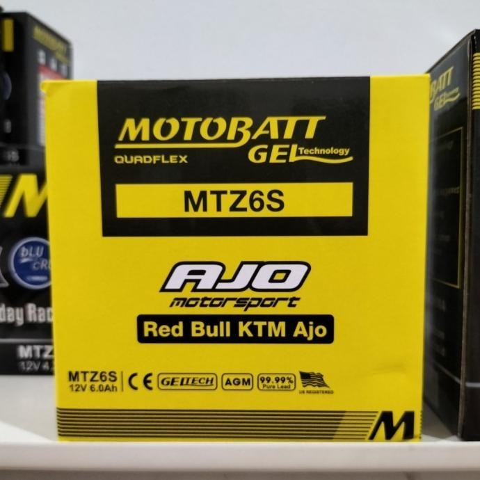 Aki motor Motobatt Mottobat Motobat MTZ6S Aki kering / Aki Gel