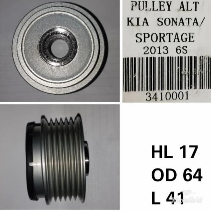 Pulley Alternator Kia Sonata Sportage 6S