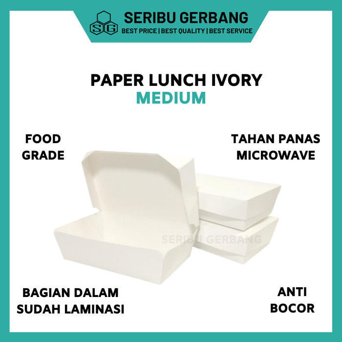 R Lunch Uk M Box Take Away Kotak Dus Kertas Karton Makanan Nasi