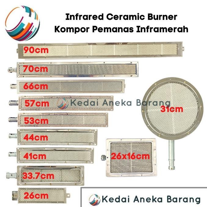 Kompor Stove Keramik Ceramic Infrared Gas LPG NG Burner 570mm x 95mm