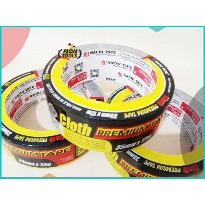 

NACHI PLAKBAN KAIN HITAM 35 mm 46 mm Isolasi Lakban Tape Selotip 13m4y