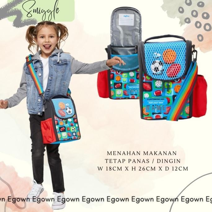 Kado Anak Original Tas Smiggle Backpack Gold Ball Bola Tas Lunch Bag