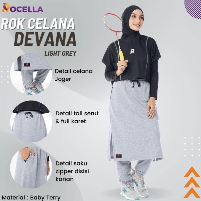 Rok Celana Devana Rocella Sport Women Bawahan Olahraga Wanita Syari