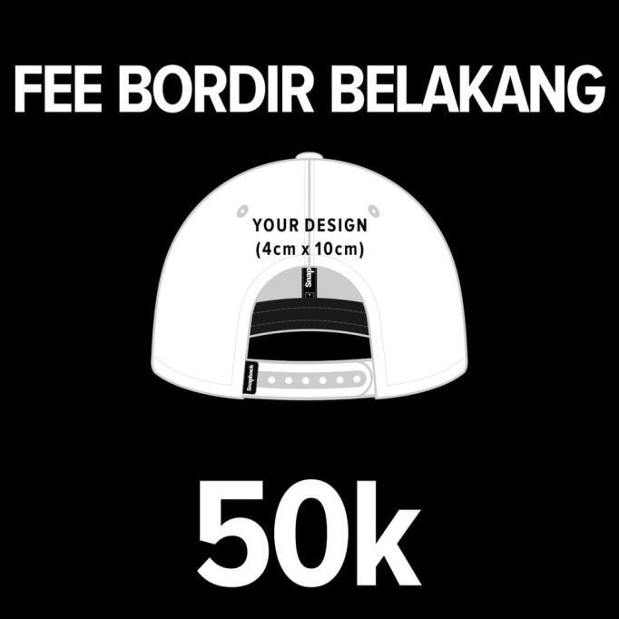 Topi Baseball Impor Bordir Snapback Custom Free Bordir Tulisan Depan
