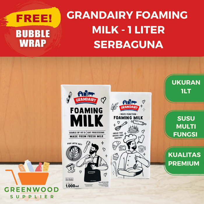 

Brom Grandairy Foaming Milk Uht Full Cream Serbaguna - 1 Lt