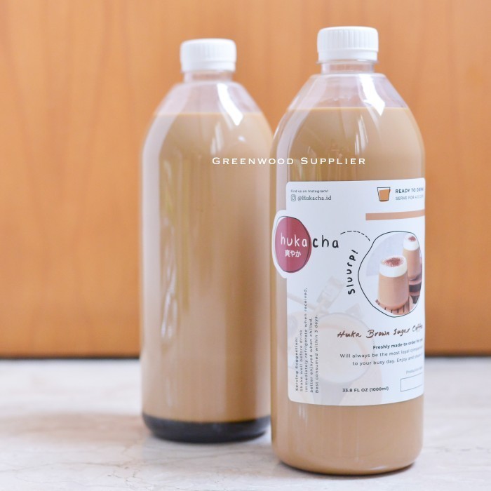 

Brom Hukacha Kopi Susu Gula Aren - 1 Liter [Freshly Made By Order]