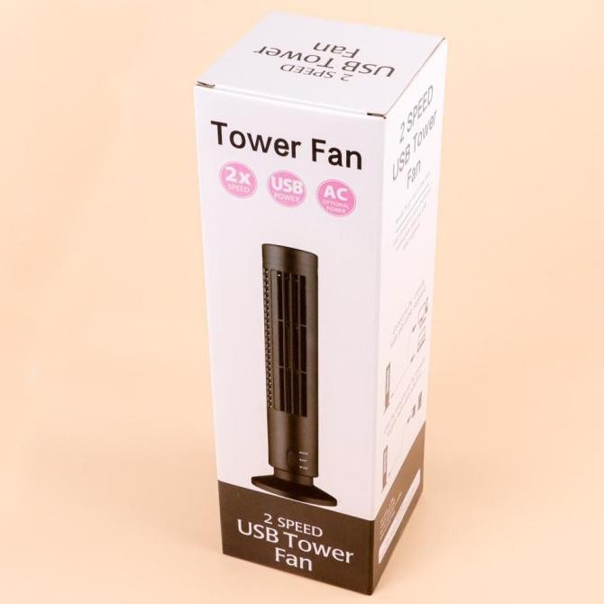 TaffHOME Kipas Angin USB Meja Kerja Tower Fan Standing Mini WS04