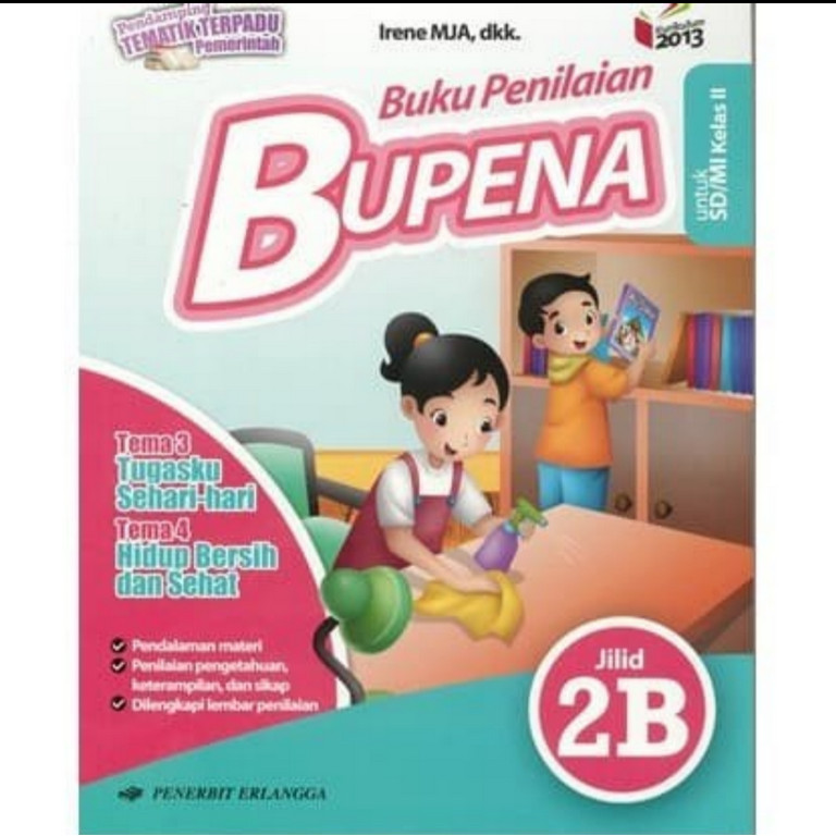 BUKU BEKAS BUPENA KELAS 2B SD ERLANGGA K13 REVISI