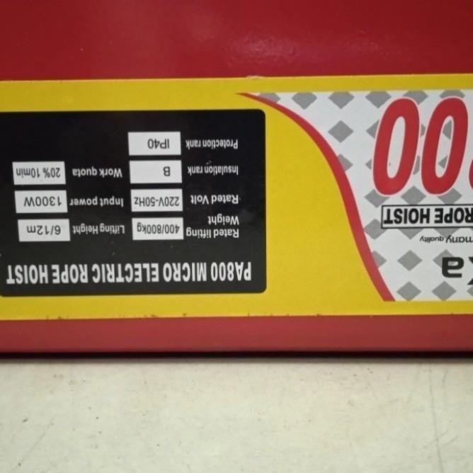 Electric Mini Hoist Pa 800 Weka Germany Hoist 800 Kg X 12 Meter