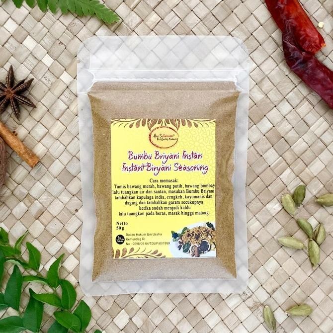 

Bumbu Nasi Briyani Instan/Instant Biryani Seasoning Abu Sulaiman 1 KG TB