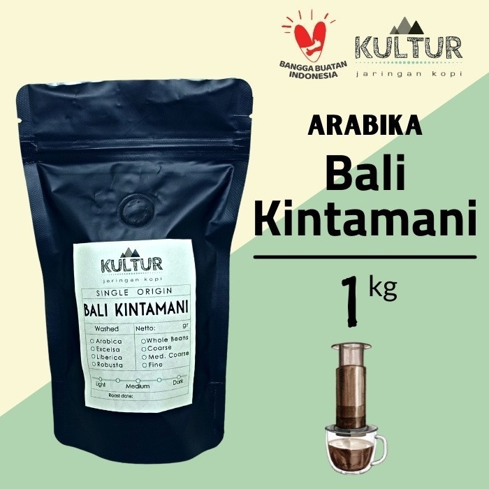 

Coffee Bean Biji Kopi Arabika Bali Kintamani 1 Kg