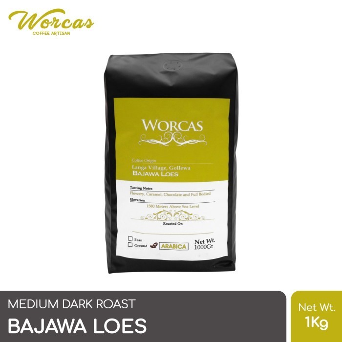 

Kopi Arabica Bajawa 1 Kg (Biji/Bubuk) Worcas Coffee