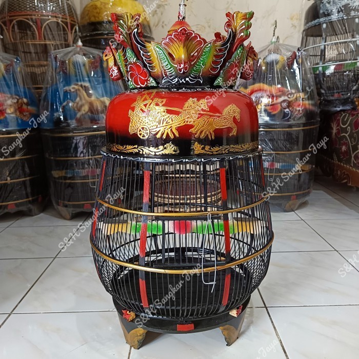 Kurungan Burung Perkutut Merak Kembung Bahan Fiber Kuat Dan Kokoh