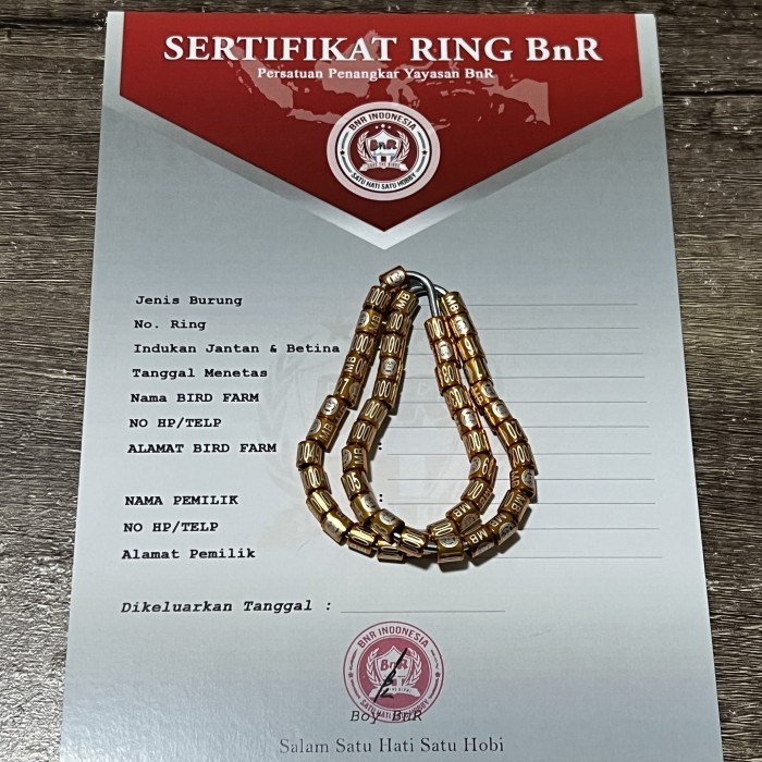 Ring Murai Batu Bnr + Sertifikat Yayasan Bnr ( Mb )